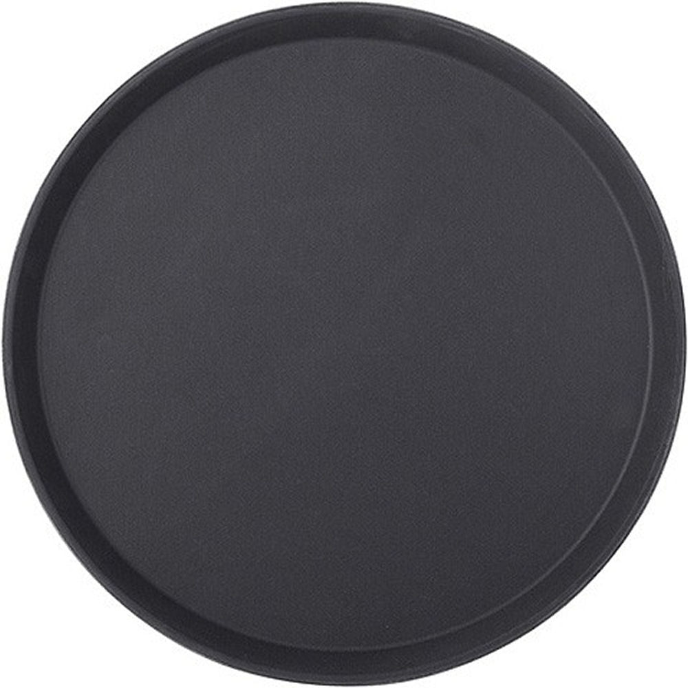 Round Non-Slip Tray Black 11"