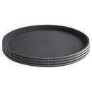 Round Non-Slip Tray Black 14"-6