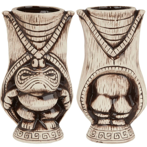 Ceramic cheeky kane tiki mug 400ml brown novelty bar mug for serving cocktails juices or soft drinks - BarBits.co.uk