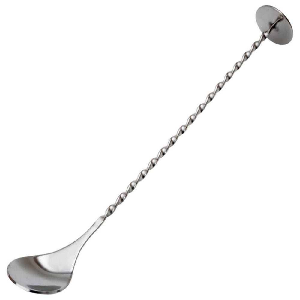 Classic Cocktail Spoon With Masher 27cm - Stainless Steel - BarBits.co.uk