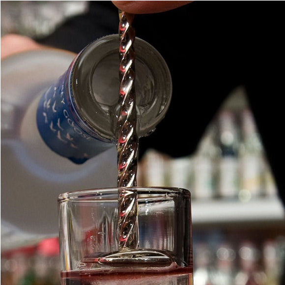 Classic Cocktail Spoon With Masher 27cm - Stainless Steel - BarBits.co.uk