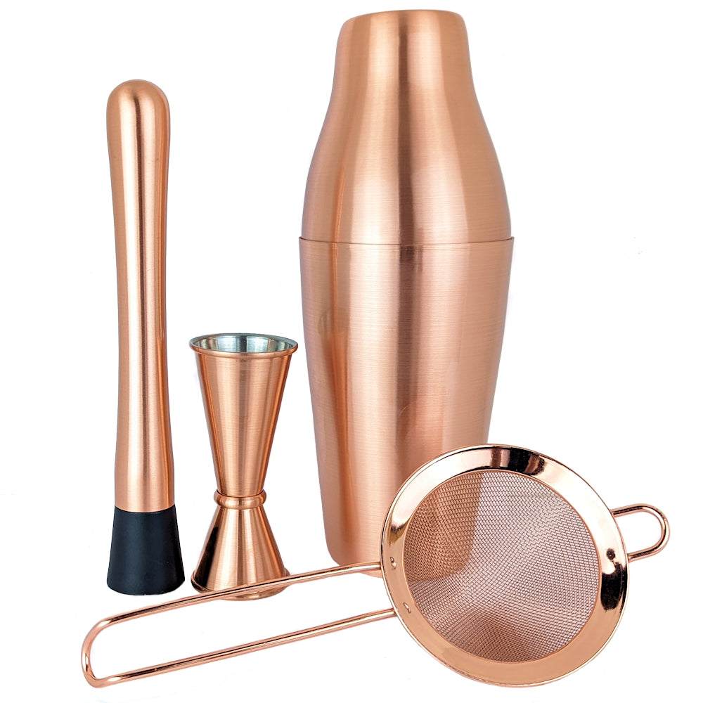 BarBits Copper Cocktail Making Set - 4 Piece