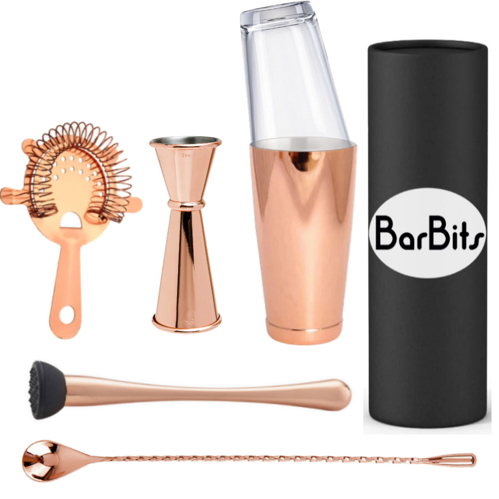 BarBits Copper Cocktail Gift Set - 6 Piece