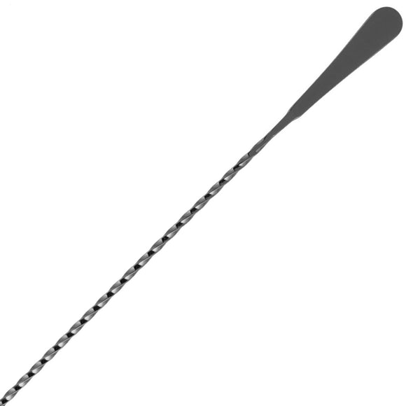 Flat End Bar Spoon 28cm - Gunmetal - BarBits.co.uk