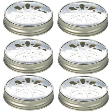 Kilner Flower Drinking Jar Lids - Pack of 6 - BarBits.co.uk