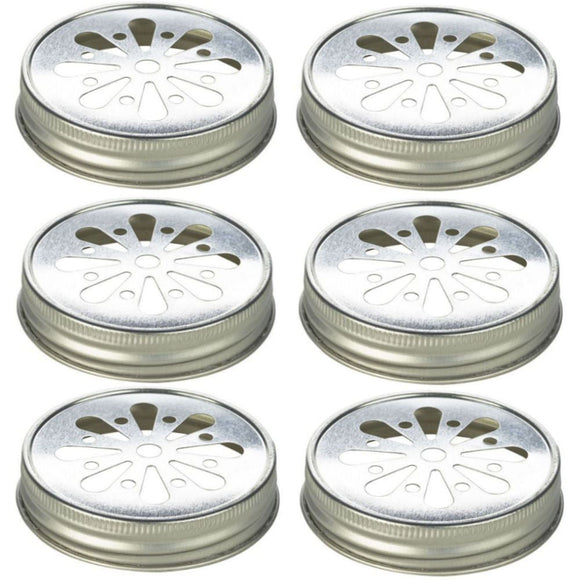 Kilner Flower Drinking Jar Lids - Pack of 6 - BarBits.co.uk