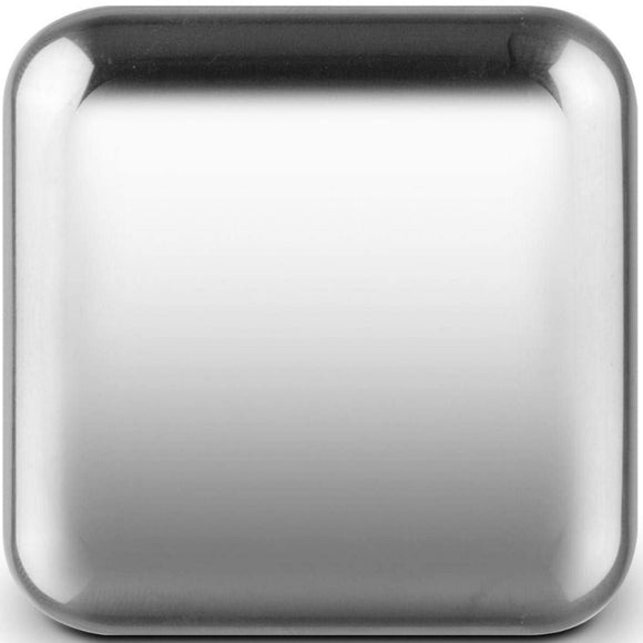 Large Stainless Steel Ice Cubes - Pack of 6 - BarBits.co.uk