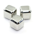 Large Stainless Steel Ice Cubes - Pack of 6 - BarBits.co.uk