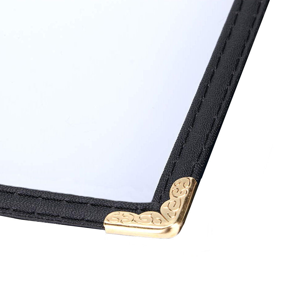 A5 Black American Style Menu Cover - 2 Page