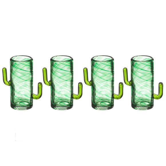 Mixology Cactus Shot Glasses 50ml - Pack of 4 - BarBits.co.uk