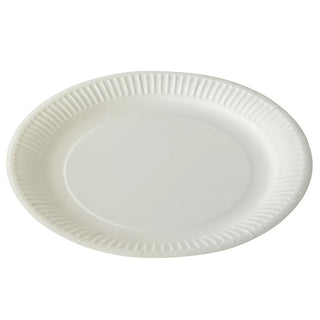 White Paper Plates 18cm - Pack of 100