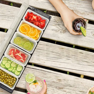 Plastic Condiment Dispenser - 6 Compartments - BarBits.co.uk