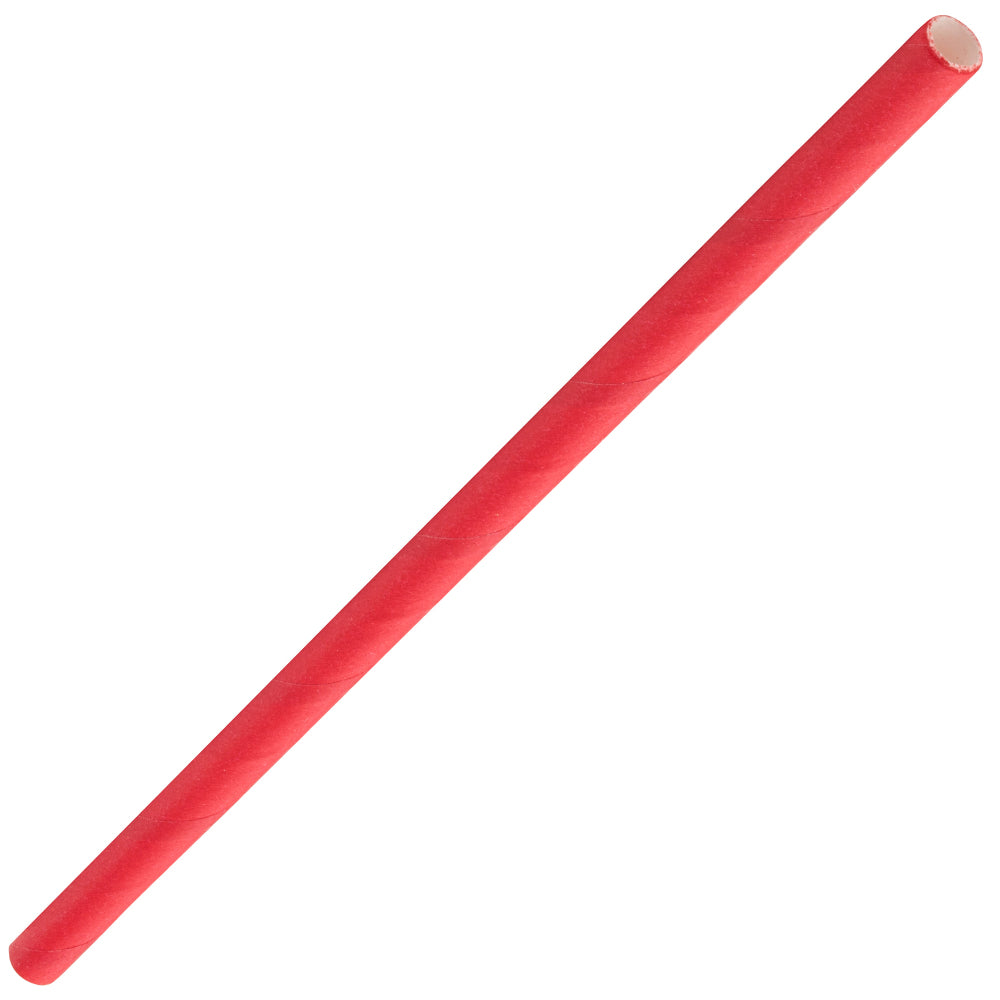 Red Cocktail Paper Straws 6" - Pack of 40