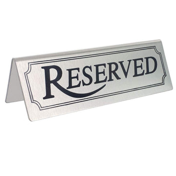 Reserved Table Sign - Stainless Steel - BarBits.co.uk