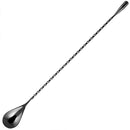 Round End Bar Spoon 28cm - Gunmetal - BarBits.co.uk
