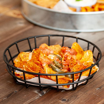 Round Fast Food Wire Basket 8" - BarBits.co.uk