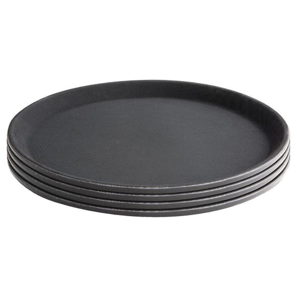 Round Non - Slip Tray Black 11" - BarBits.co.uk
