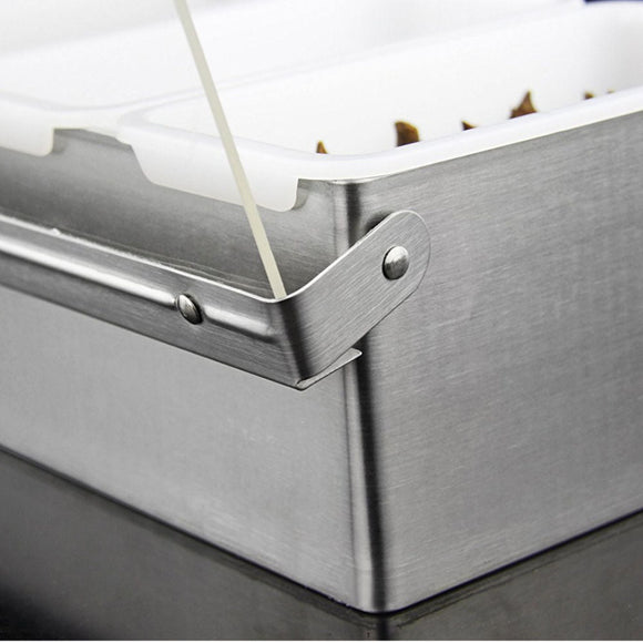 Stainless Steel Condiment Dispenser - 6 Compartments - BarBits.co.uk