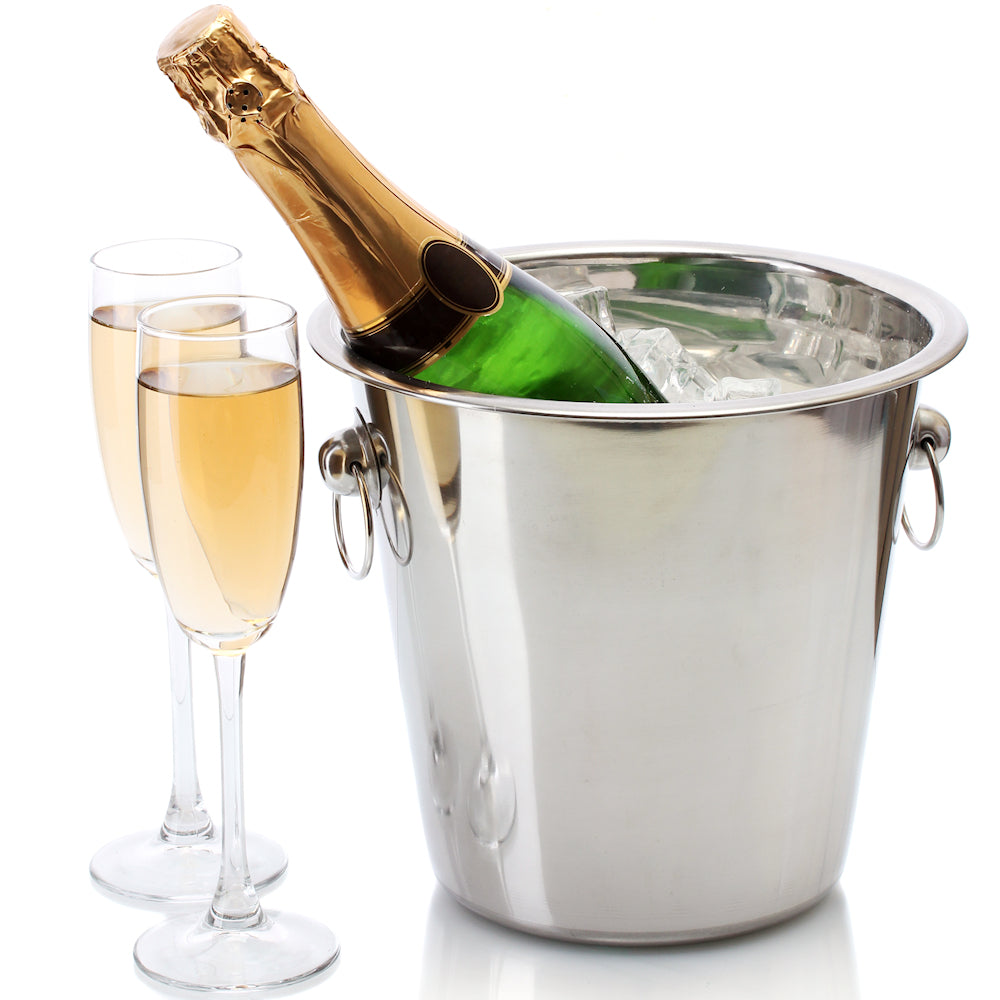 Wine Bucket With Ring Handles - Stainless Steel