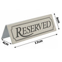 Reserved Table Sign - Stainless Steel
