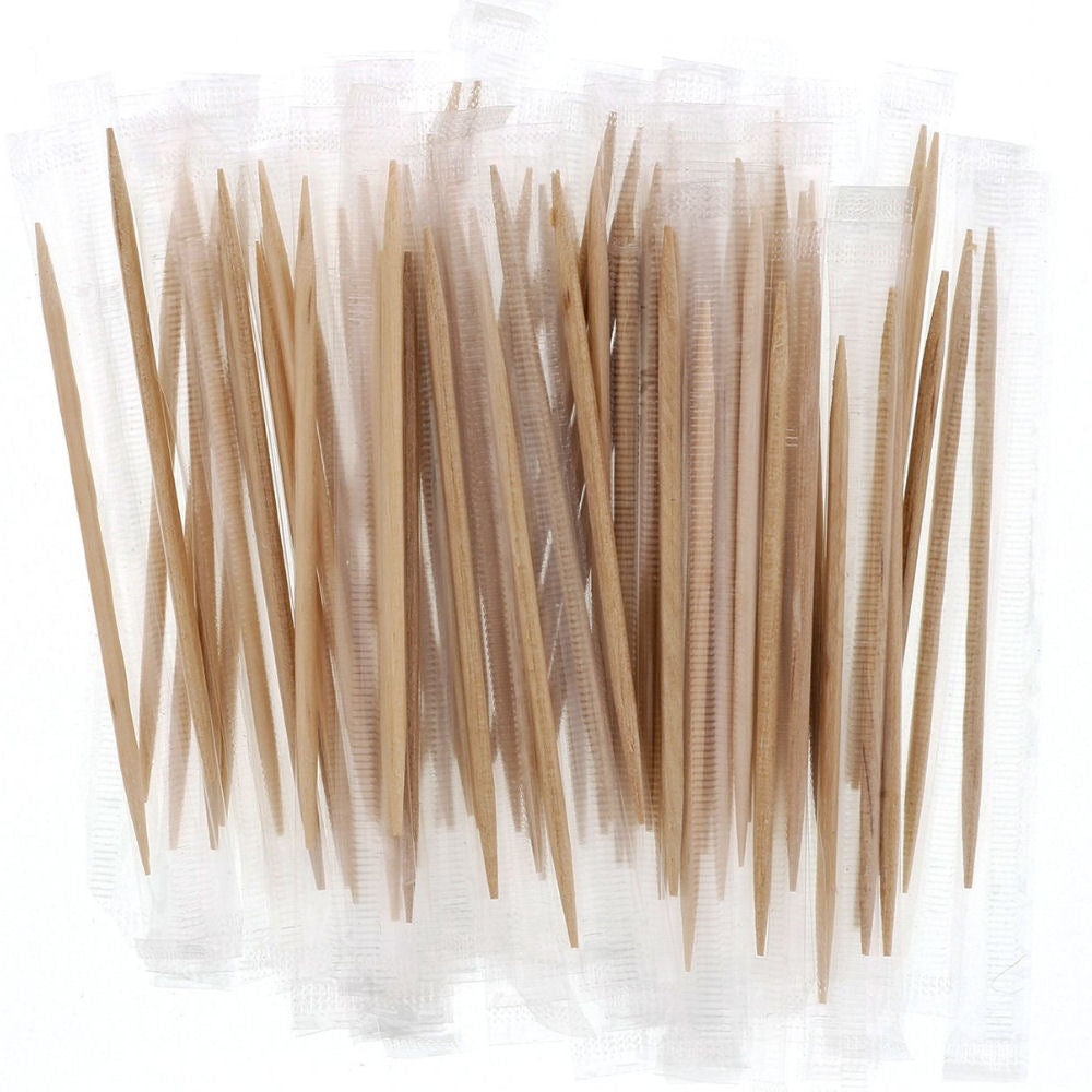 Wooden Toothpicks Individually Wrapped - 1000