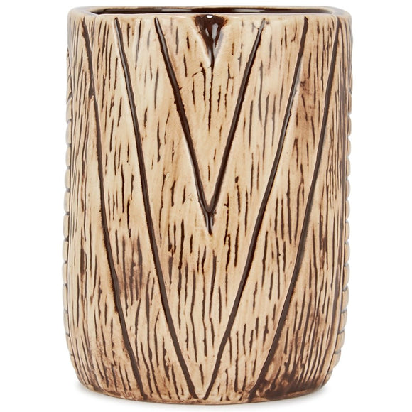 Ceramic toscano lono tiki mug 450ml brown novelty bar mug for serving cocktails mocktails and soft drinks - BarBits.co.uk