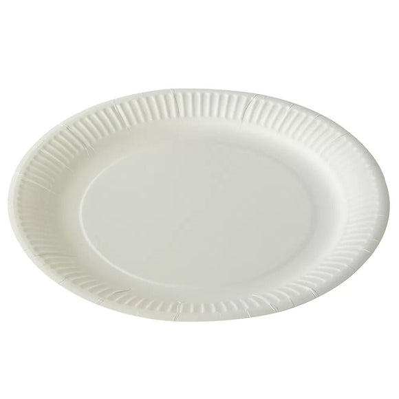White Paper Plates 23cm - Pack of 30 - BarBits.co.uk