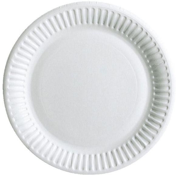 White Paper Plates 23cm - Pack of 30 - BarBits.co.uk