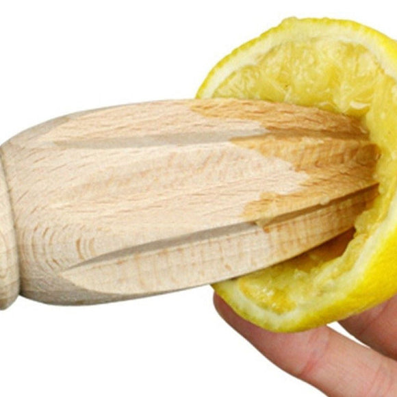 BarBits wooden cocktail reamer beechwood tool with ridged head for extracting juice from citrus fruits - BarBits.co.uk