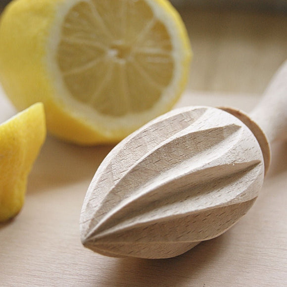 BarBits wooden cocktail reamer beechwood tool with ridged head for extracting juice from citrus fruits - BarBits.co.uk