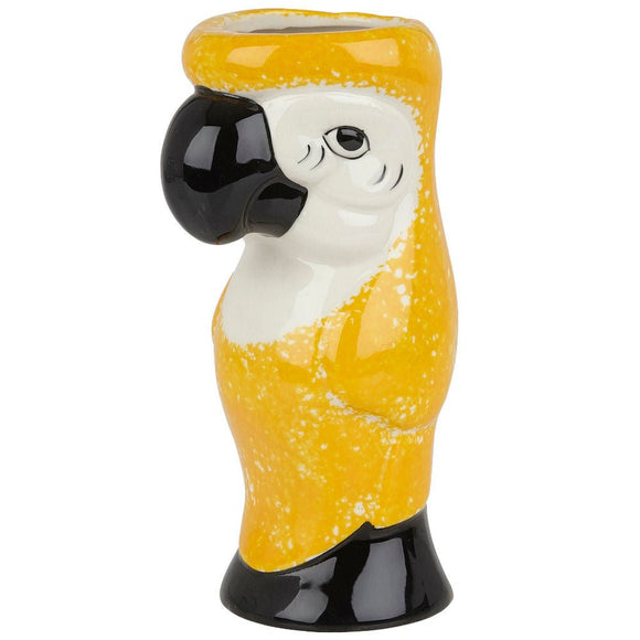Yellow Ceramic Parrot Tiki Mug - 750ml - BarBits.co.uk